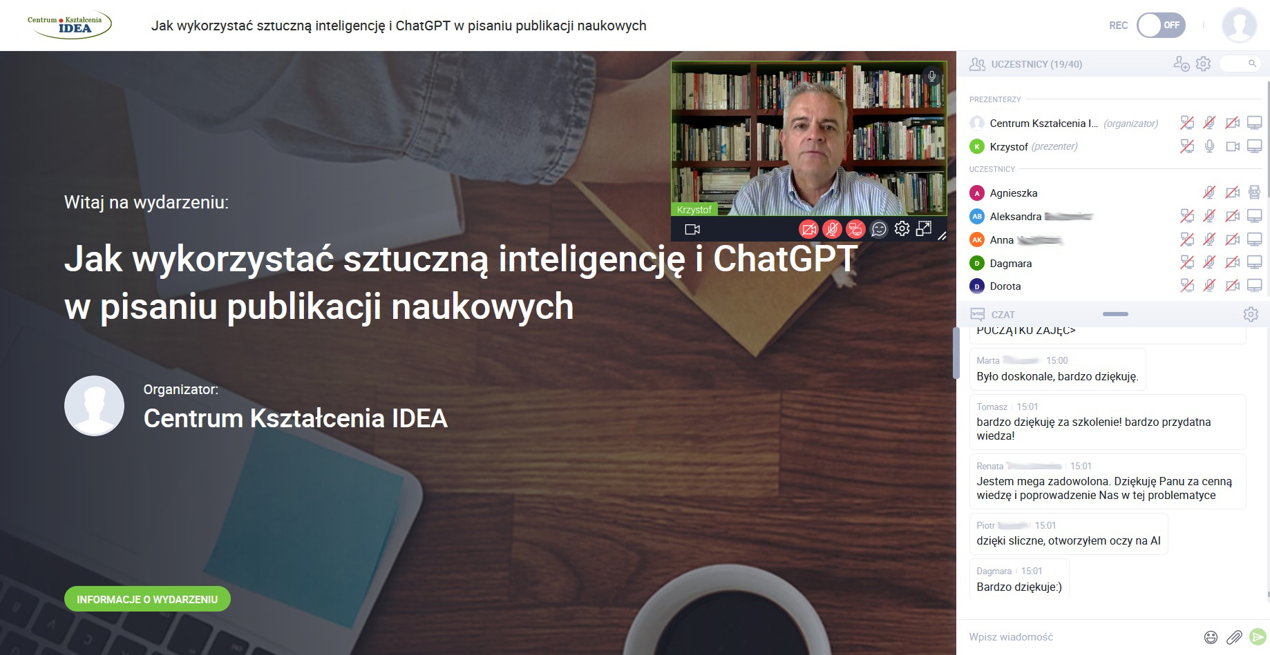 Szkolenia ChatGPT w publikacjach naukowych